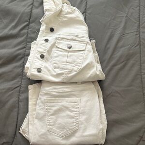 K Jordan White Buttoned Pantsuit